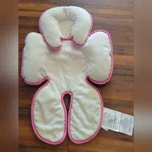 Summer Infant Snuzzler White and Pink Baby Car Seat Insert Head Support